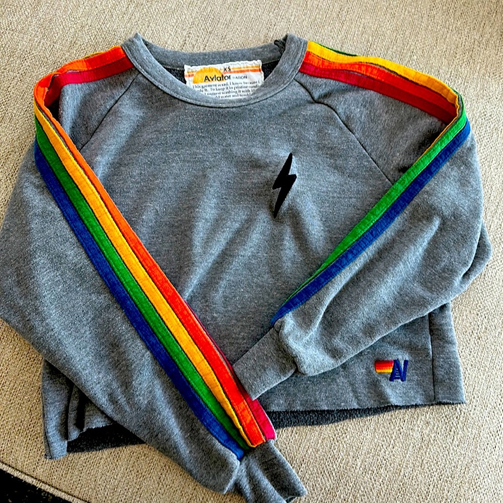 Aviator nation cropped sweatershirt